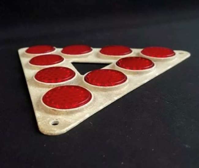 A fine Pre-War Reflective Rear Warning Triangle-Sold