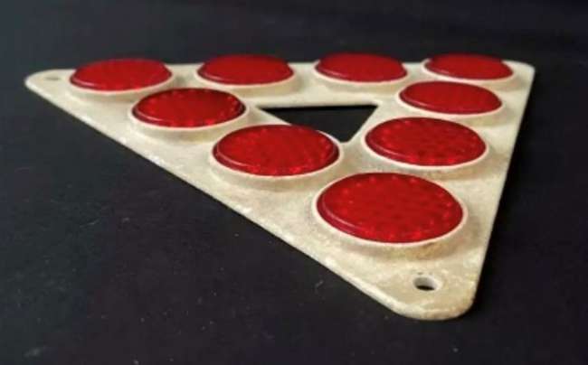 A fine Pre-War Reflective Rear Warning Triangle-Sold