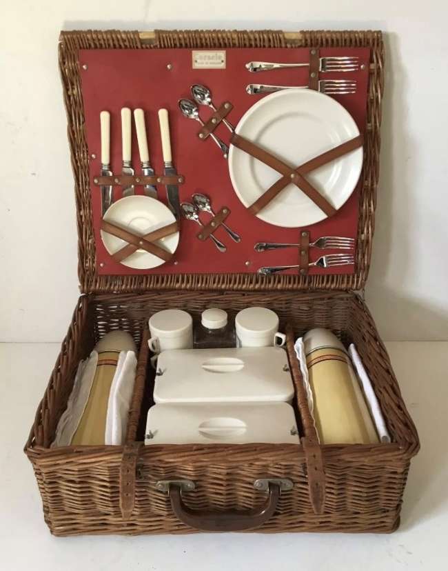 A Delightful Wicker Picnic Case by Coracle -Sold