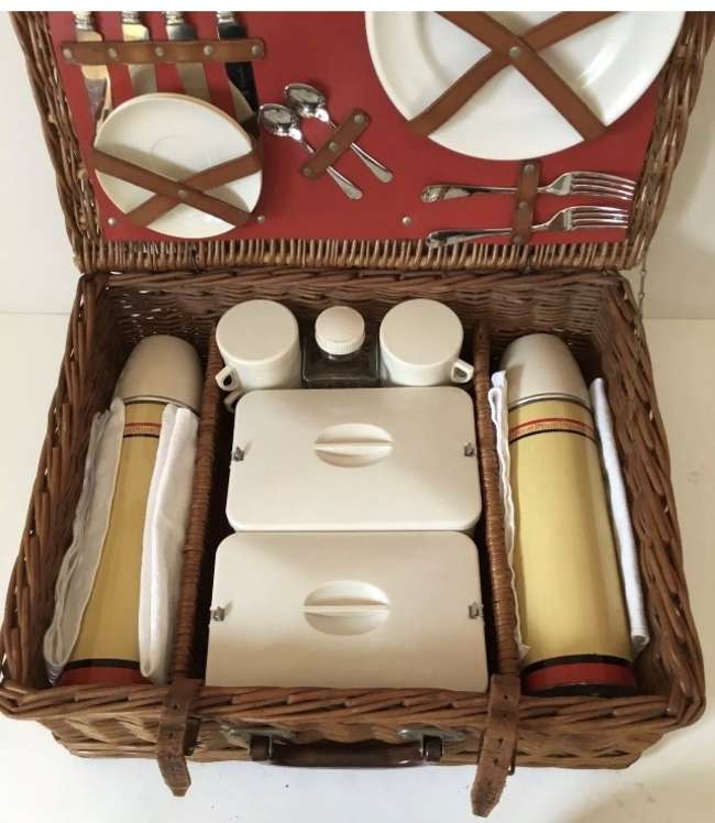 A Delightful Wicker Picnic Case by Coracle -Sold