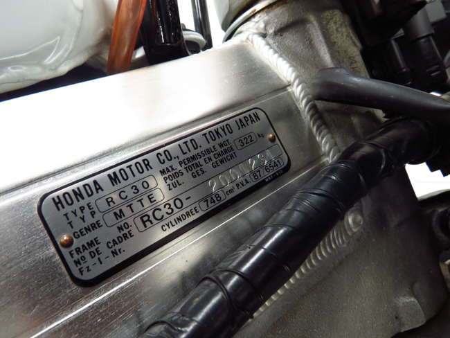 1988 Honda VFR750R Type RC30 748cc-Sold