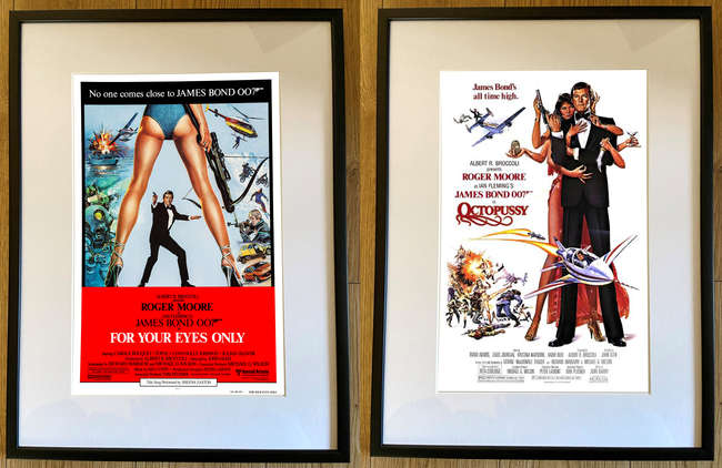  Framed Posters of 'For Your Eyes Only' and 'Octopussy'*-Sold