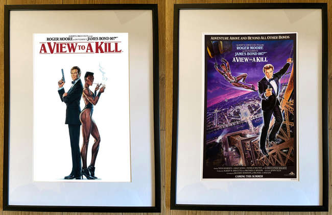Two Framed Poster Artworks of 'A View to a Kill'*-Sold