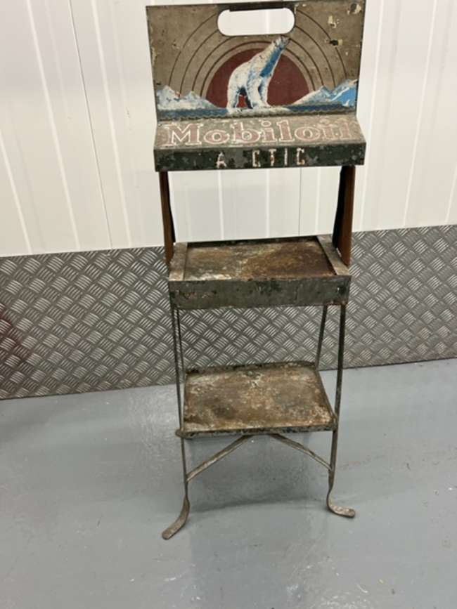 Very Rare c1930s Mobiloil Arctic Oil Metal Display Stand -Auction Lot