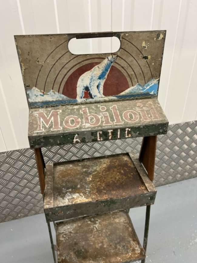 Very Rare c1930s Mobiloil Arctic Oil Metal Display Stand -Auction Lot