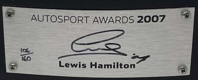 2007 Autosport Awards Hamilton-signed McLaren Table Centrepi-Sold