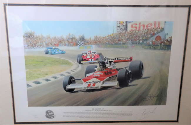 1967 Jim Clark and 1976 James Hunt Limited-Edition Prints-Sold