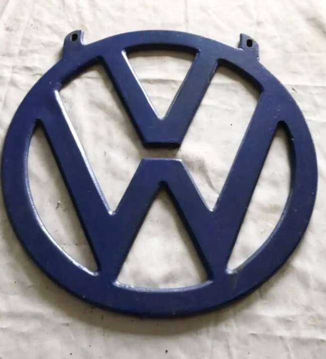 An Original and Highly Rare Volkswagen Circular Cast Metal W-Sold