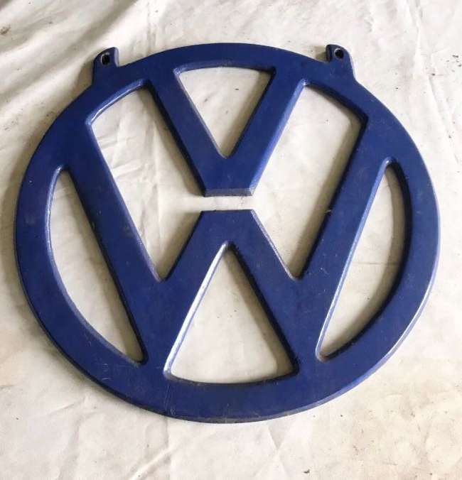 An Original and Highly Rare Volkswagen Circular Cast Metal W-Sold