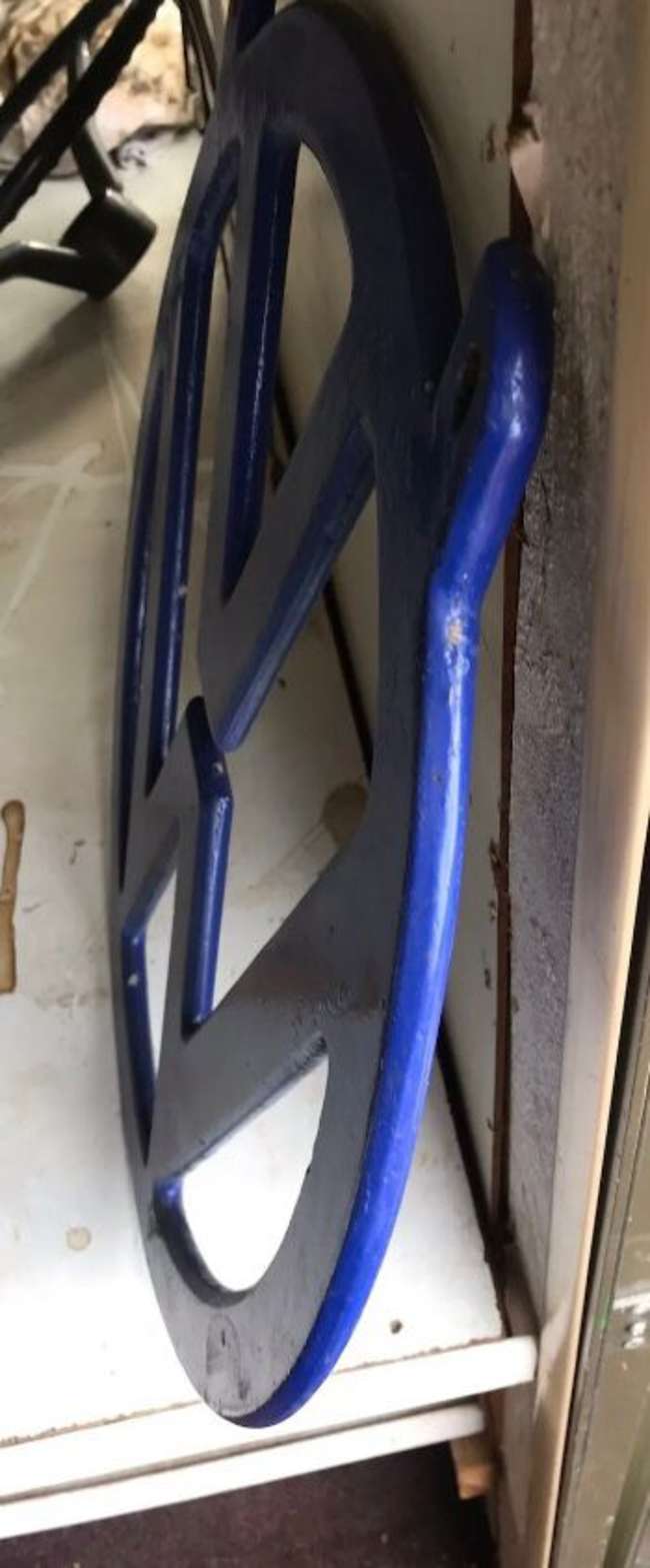 An Original and Highly Rare Volkswagen Circular Cast Metal W-Sold