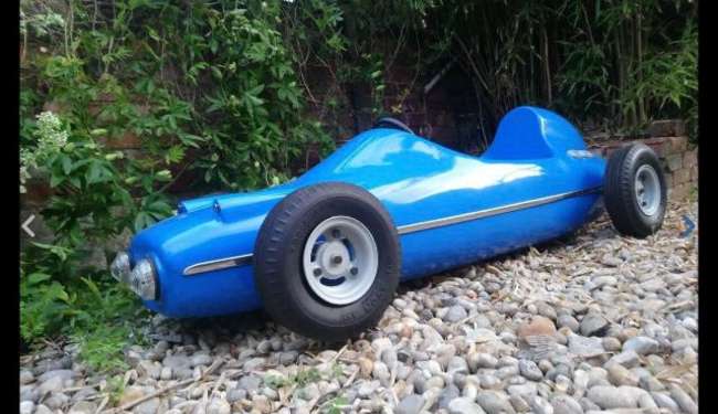 A Superb Fairground Ride Childs Static 'Racing Car' c1960s-Sold