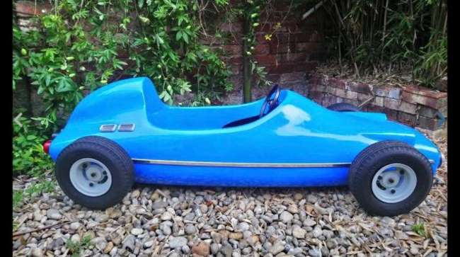 A Superb Fairground Ride Childs Static 'Racing Car' c1960s-Sold