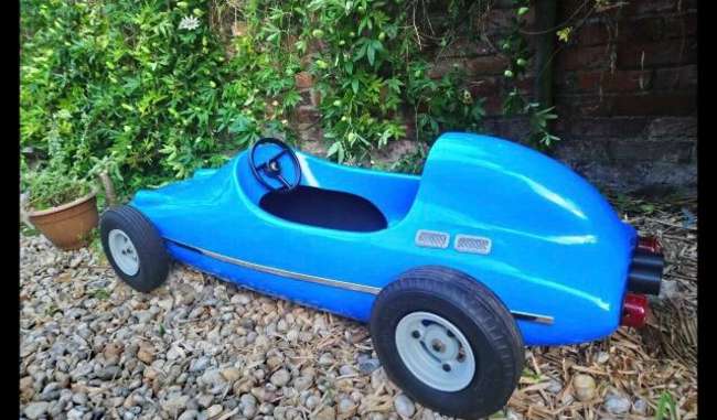 A Superb Fairground Ride Childs Static 'Racing Car' c1960s-Sold
