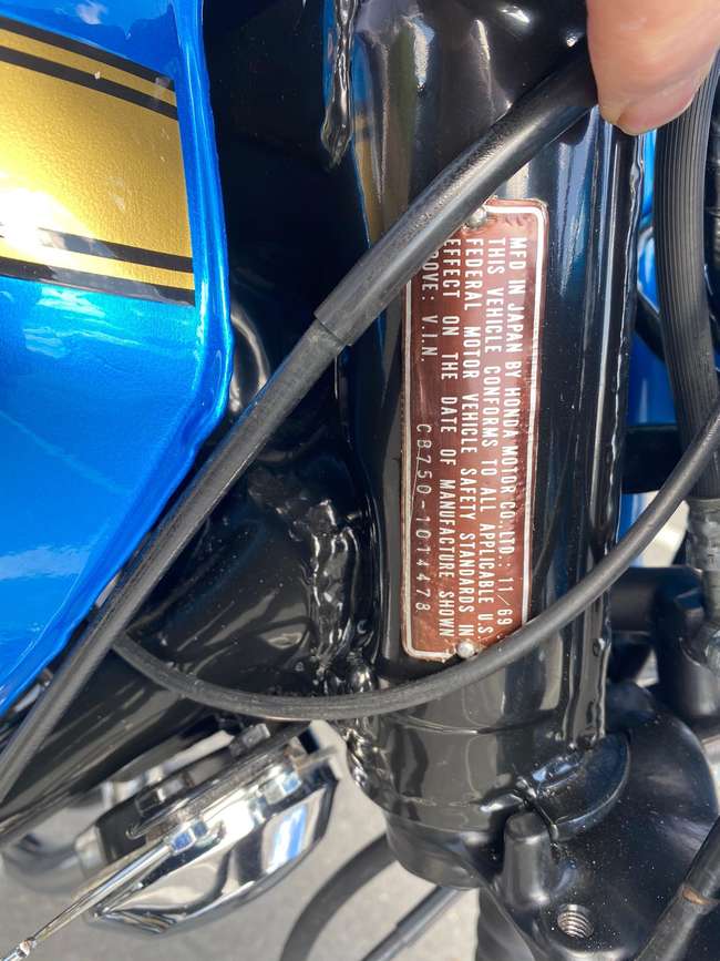 1969 Honda CB750 K0 736cc-Auction Lot