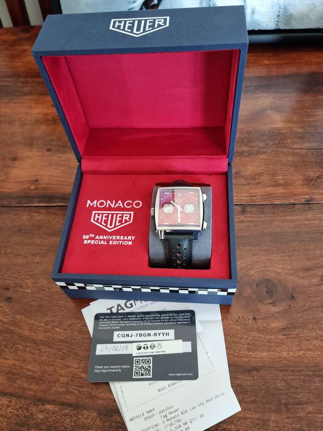 Tag Heuer Monaco 50th Anniversary and Unique Tony Upson McQu-Sold