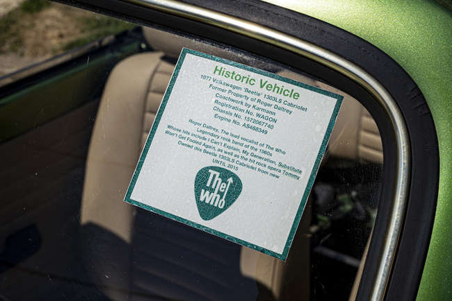1977 Volkswagen Beetle 1303 LS Cabriolet - ex-Roger Daltrey -Sold