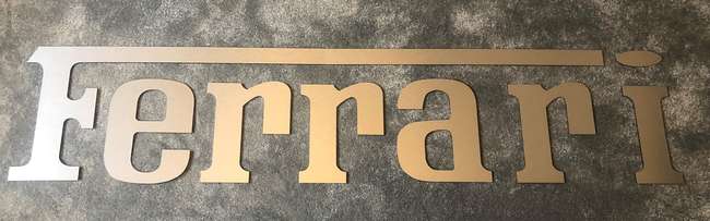 A Custom-Made Ferrari-Style Garage Wall Sign-Sold