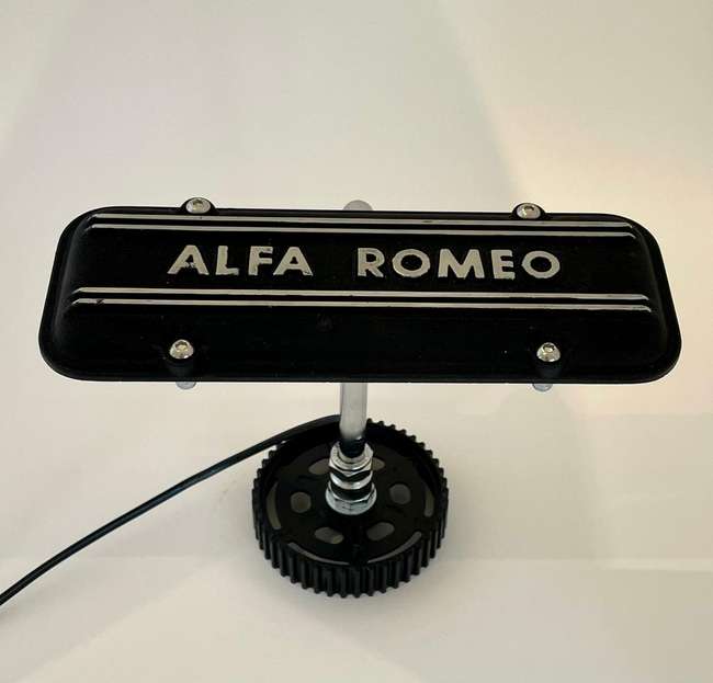 Alfa Romeo Boxer Engine Camshaft Cover Desk Lamp-Sold
