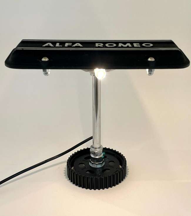 Alfa Romeo Boxer Engine Camshaft Cover Desk Lamp-Sold