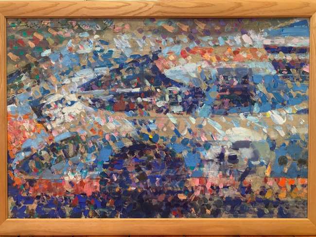 Porsche 917 in Gulf Livery. Original Artwork by Dexter Brown-Sold