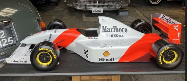 Superb Hand-Built Ayrton Senna McLaren Large Scale Display M-Auction Lot