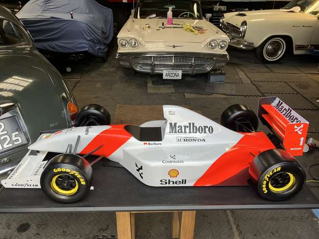 Superb Hand-Built Ayrton Senna McLaren Large Scale Display M-Auction Lot