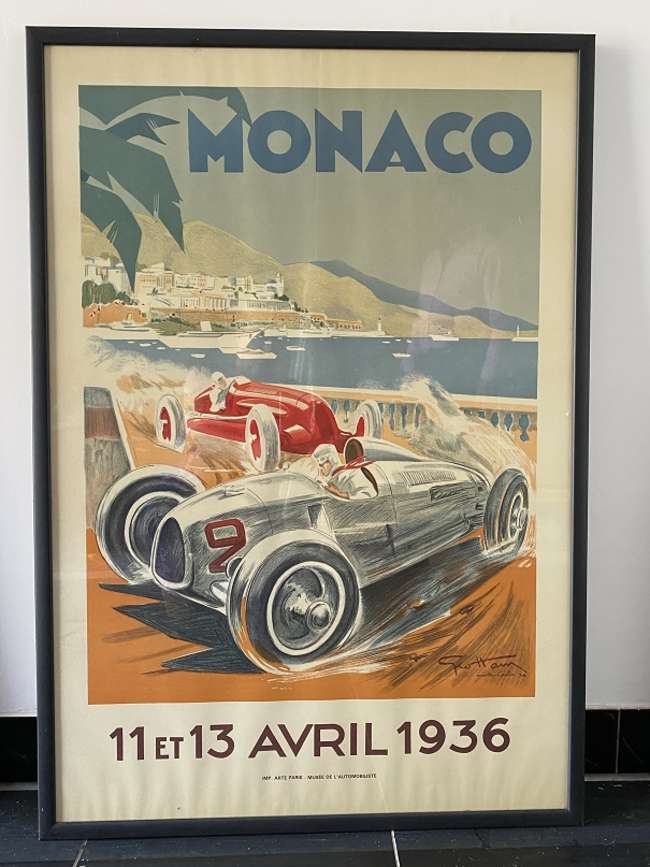 Four 1930s Monaco Grand Prix Reproduction Posters -Sold