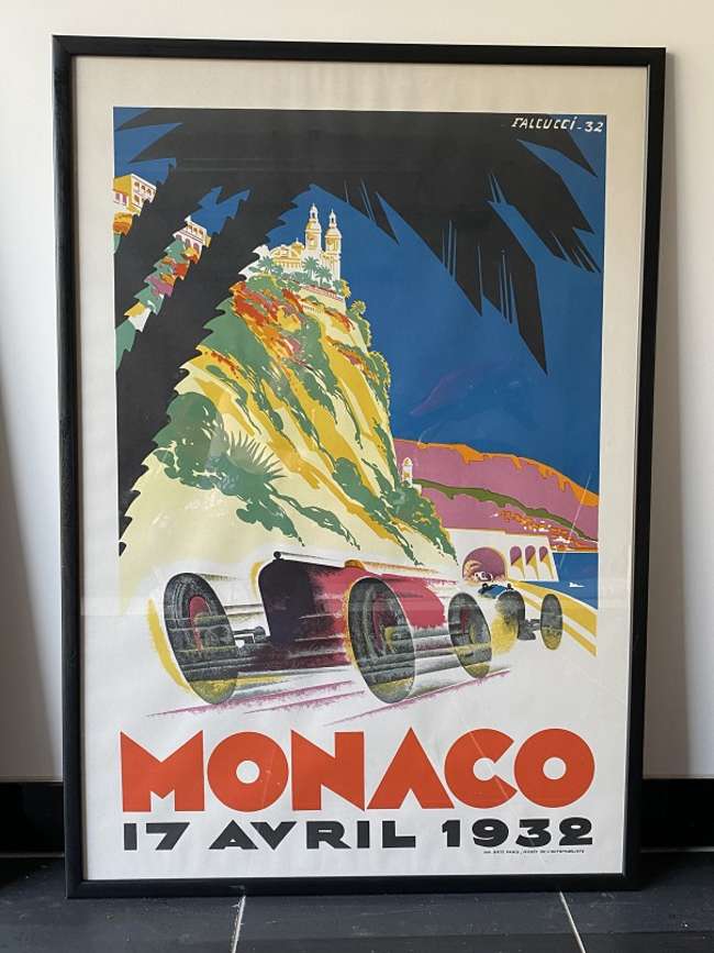 Four 1930s Monaco Grand Prix Reproduction Posters -Sold