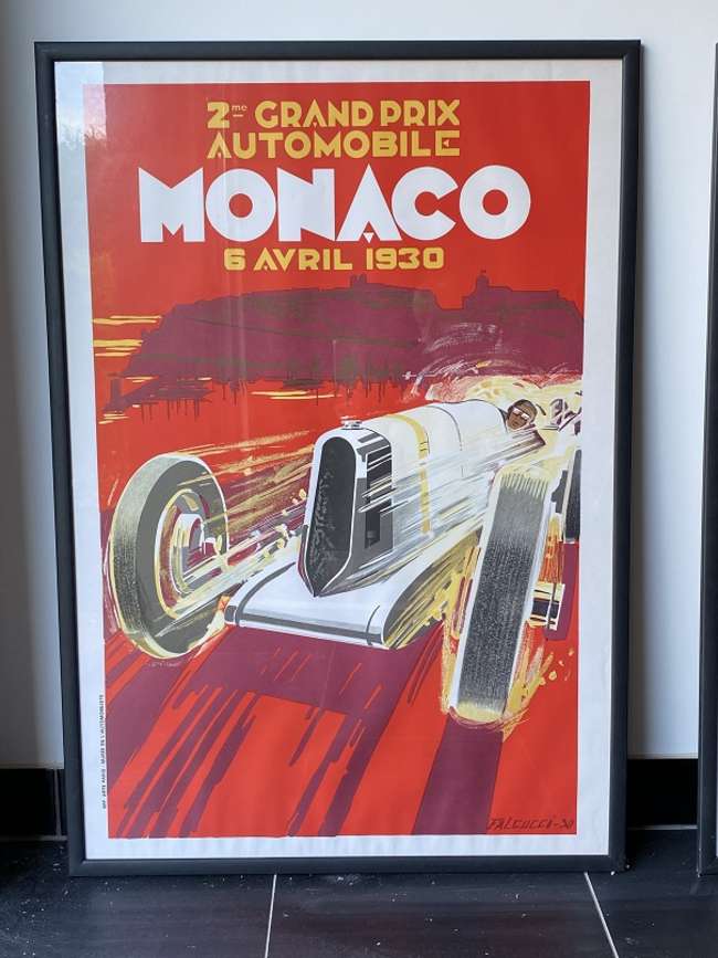 Four 1930s Monaco Grand Prix Reproduction Posters-Sold
