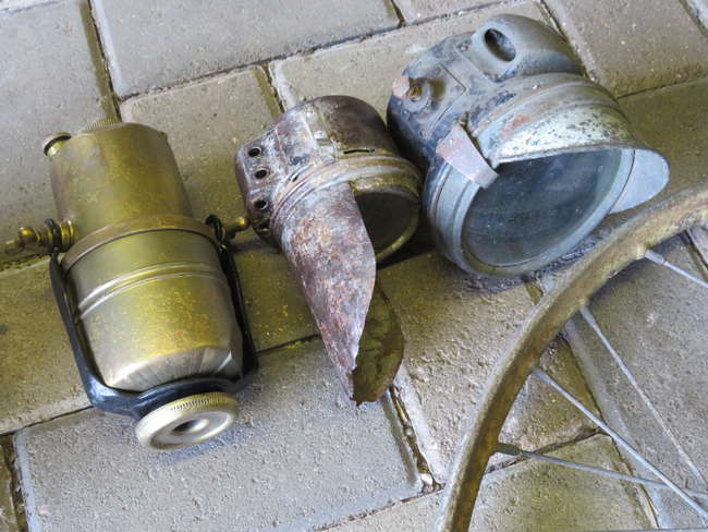Assorted Motorcycle Parts including c.1953 BSA Winged Wheel -Sold