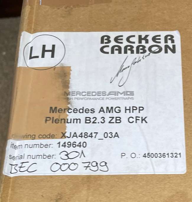 A Pair of Mercedes-AMG ONE Prototype Carbonfibre Intake Mani-Auction Lot