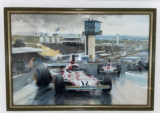 Lauda Chased by Regazzoni: A Michael Turner Framed and Glaze-Sold