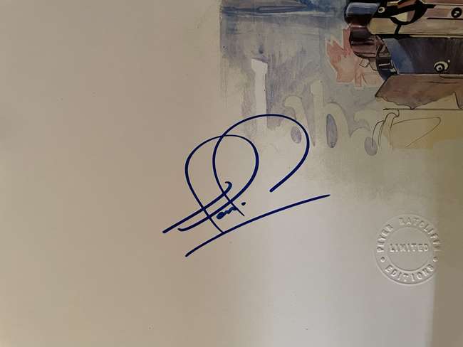 Craig Warwick Watercolour Lithographic Print Nigel Mansell S-Auction Lot