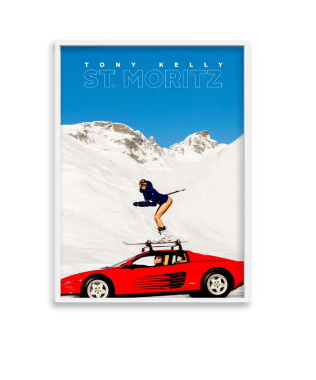 'Off-Piste St. Moritz' Limited Edition Print by Tony Kelly-Sold