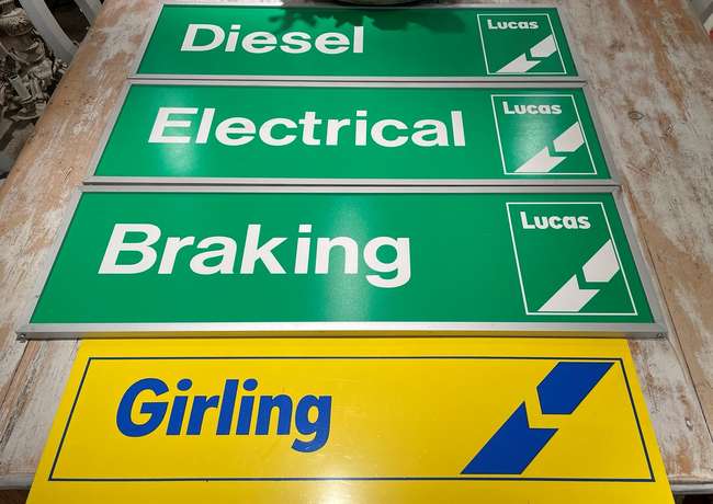 Original Lucas and Girling Dealer Signage-Sold