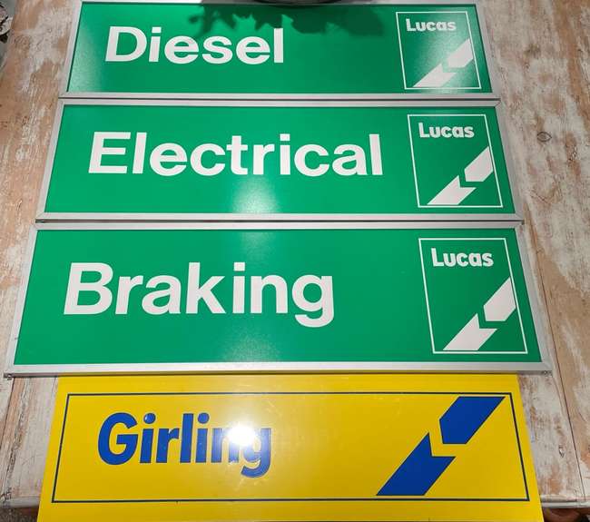 Original Lucas and Girling Dealer Signage-Sold