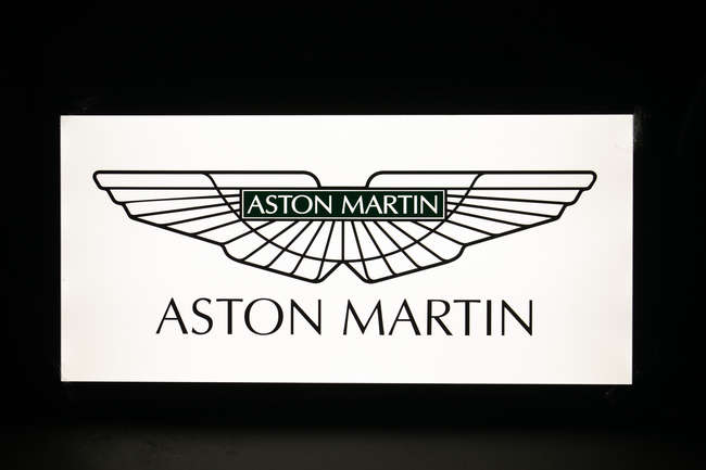 An Aston Martin LED Sign Displaying the Instantly Recognisab-Sold