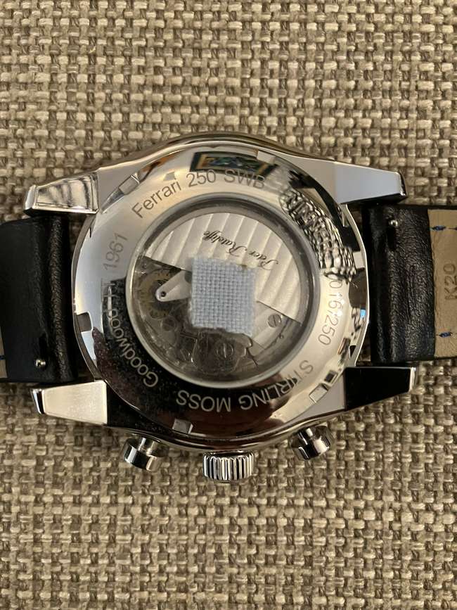 Hand Signed Stirling Moss Ferrari 250 SWB Chronograph-Auction Lot