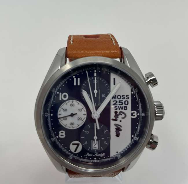 Hand Signed Stirling Moss Ferrari 250 SWB Chronograph-Auction Lot