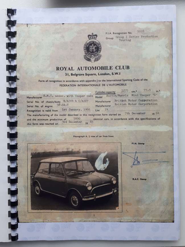 1965 Austin Mini Cooper S Mk 1 (1,275cc)-Sold