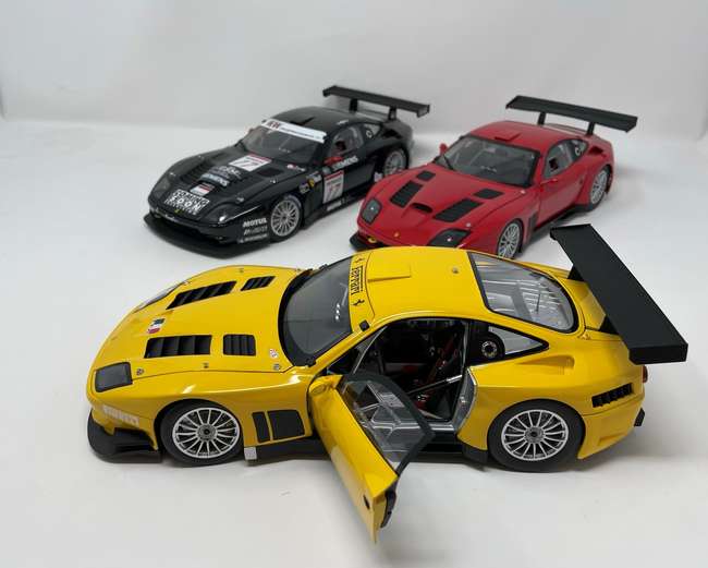 Iconic Auctioneers | A Trio of 1:18th Scale Ferrari 575 GTCs by Kyosho