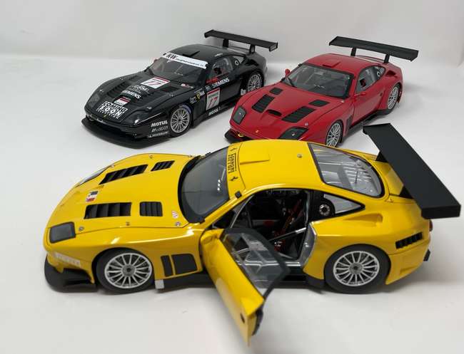 Iconic Auctioneers | A Trio of 1:18th Scale Ferrari 575 GTCs by Kyosho