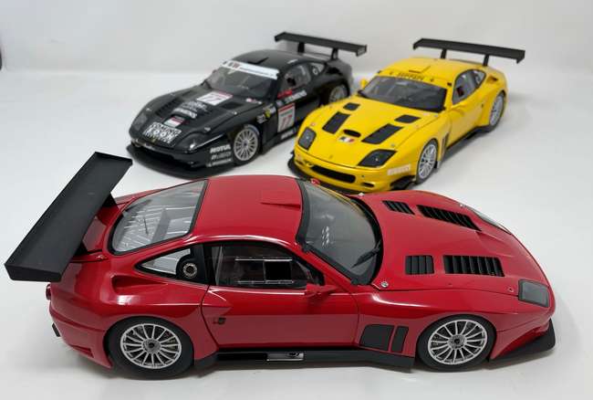 A Trio of 1:18th Scale Ferrari 575 GTCs by Kyosho  