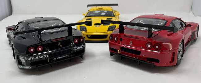 A Trio of 1:18th Scale Ferrari 575 GTCs by Kyosho  