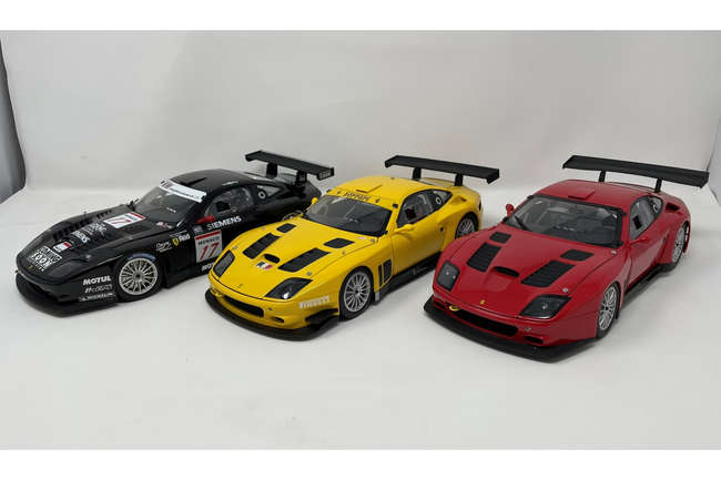 Iconic Auctioneers | A Trio of 1:18th Scale Ferrari 575 GTCs by Kyosho