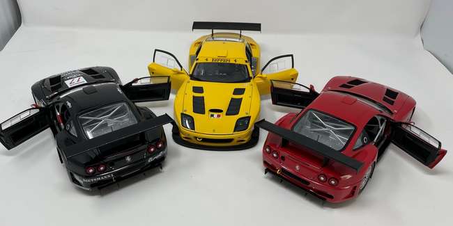 Iconic Auctioneers | A Trio of 1:18th Scale Ferrari 575 GTCs by Kyosho