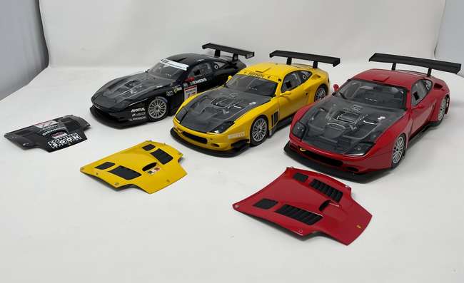 A Trio of 1:18th Scale Ferrari 575 GTCs by Kyosho  