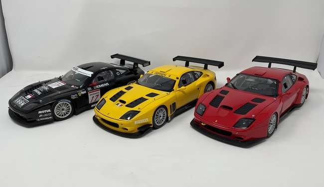 A Trio of 1:18th Scale Ferrari 575 GTCs by Kyosho  
