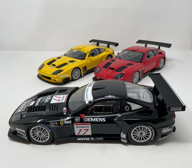 A Trio of 1:18th Scale Ferrari 575 GTCs by Kyosho  
