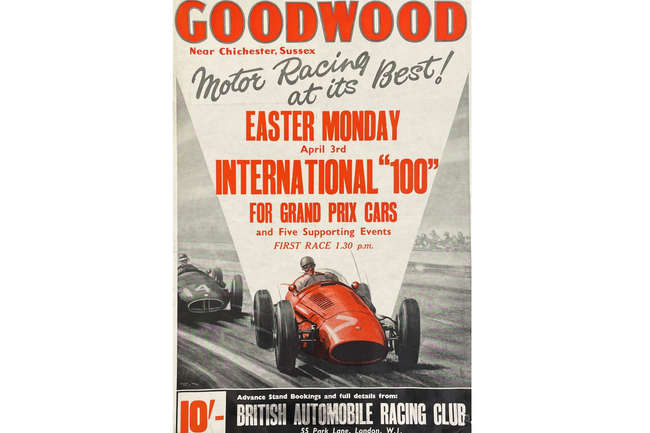 Original Goodwood 'Easter Monday 100' 1961 Promotional Poster
